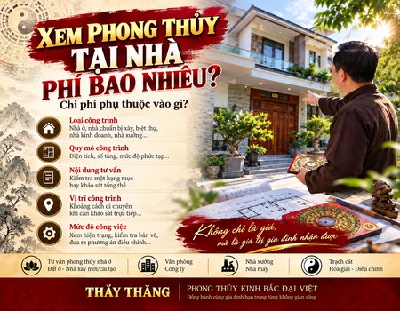 Xem phong thủy tại nhà phí bao nhiêu? Bảng giá và quy trình tư vấn